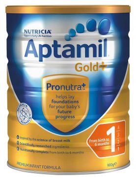 Aptamil Gold+ 1 Infant Formula 0-6 Months 900g