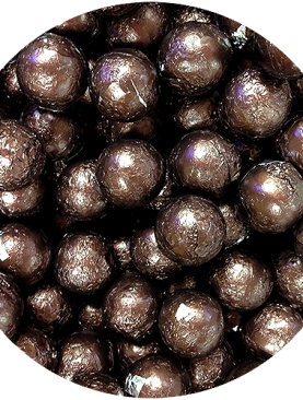 Wholesale Black Foil Solid Milk Chocolate Balls